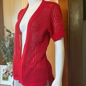 NWT northern reflections size small Red Open-Knit Women's Sweater